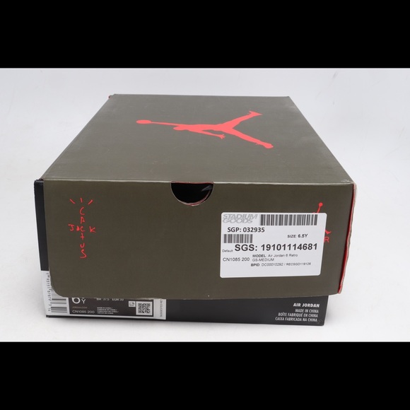 Jordan 6 Cactus Jack (Travis Scott) 6.5Y - Picture 2 of 2